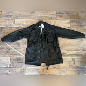 Mistress Rocks VERY Oversized Leather Jacket with Pockets